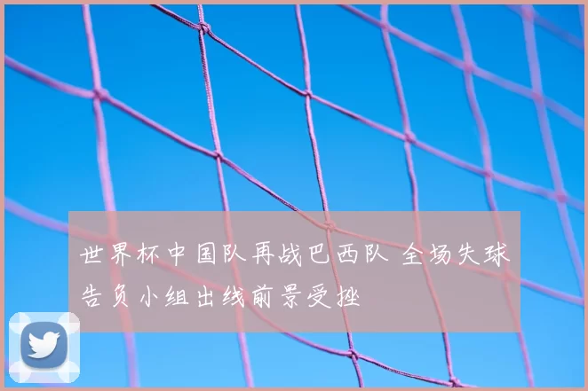 世界杯中国队再战巴西队 全场失球告负小组出线前景受挫