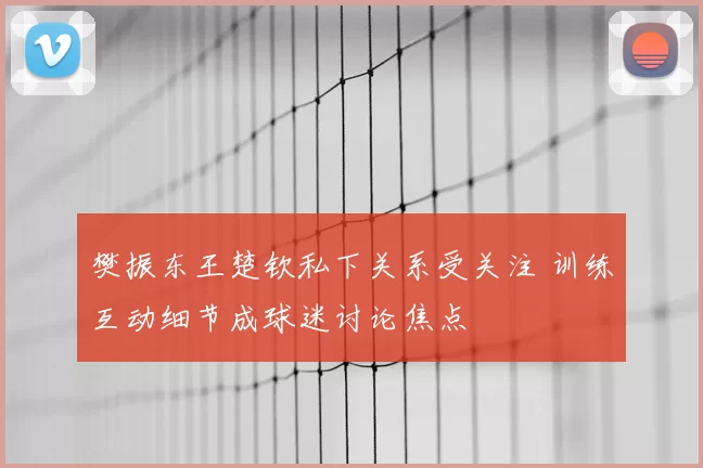 樊振东王楚钦私下关系受关注 训练互动细节成球迷讨论焦点